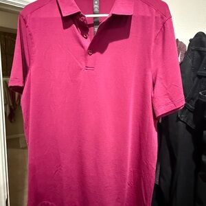 Lululemon Magenta Purple MGPR Evolution Polo Shirt M Like New